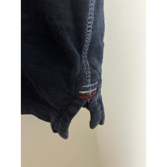 White Stuff UK 12 Women's Medium Blue with Red Blue Embroidery Pocket T-Shirt - Picture 4 of 10